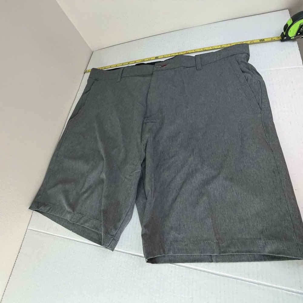 IRON EAGLE Men's Heather Grey Flat Front Stretch Golf Shorts Size 40 Performance